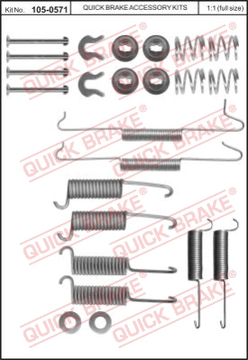 Комплектующие тормозной колодки QUICK BRAKE 105-0571