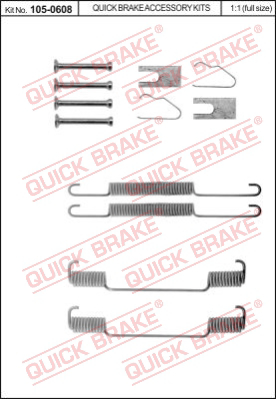Комплектующие тормозной колодки QUICK BRAKE 105-0608