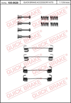 Комплектующие стояночной тормозной системы QUICK BRAKE 105-0620