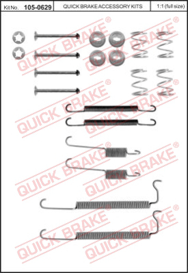 Комплектующие тормозной колодки QUICK BRAKE 105-0629