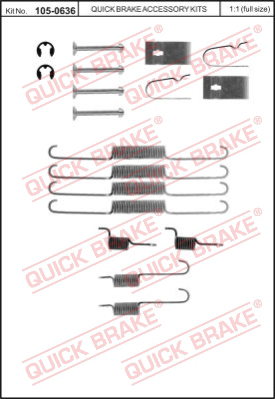 Комплектующие тормозной колодки QUICK BRAKE 105-0636