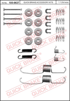 Комплектующие тормозной колодки QUICK BRAKE 105-0637
