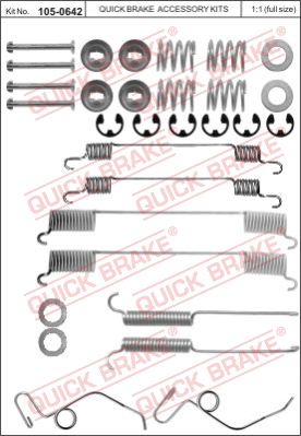 Комплектующие тормозной колодки QUICK BRAKE 105-0642