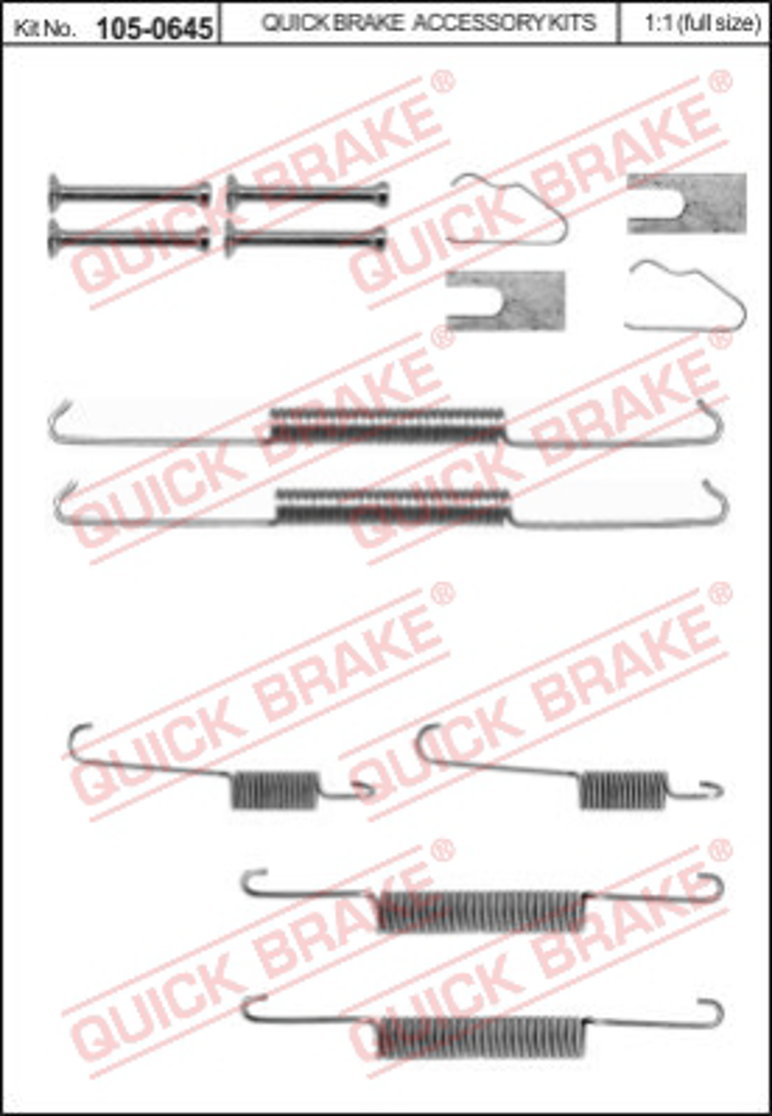 Ремкомп-ты тормоза мет. quick brake QUICK BRAKE 105-0645