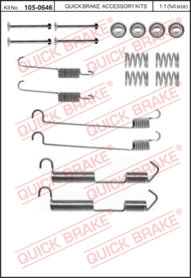 Комплектующие тормозной колодки QUICK BRAKE 105-0646
