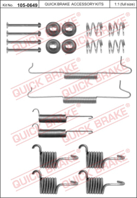 Комплектующие тормозной колодки QUICK BRAKE 105-0649