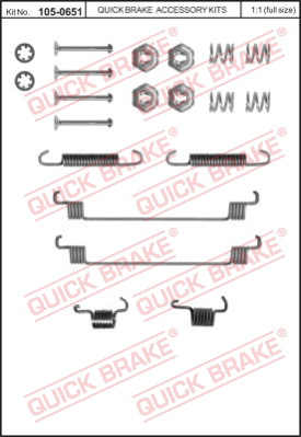 Комплектующие тормозной колодки QUICK BRAKE 105-0651