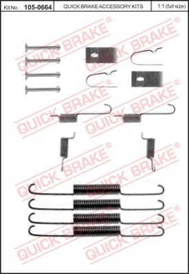 Комплектующие тормозной колодки QUICK BRAKE 105-0664