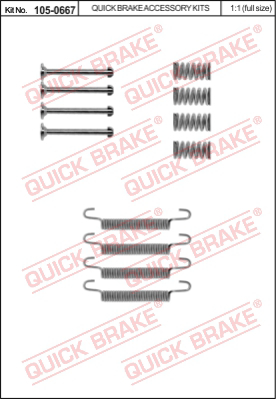 Комплектующие стояночной тормозной системы QUICK BRAKE 105-0667