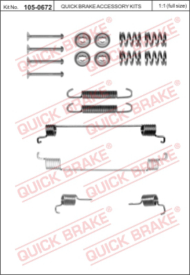 Комплектующие тормозной колодки QUICK BRAKE 105-0672
