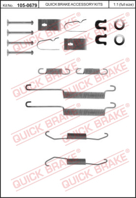 Комплектующие тормозной колодки QUICK BRAKE 105-0679