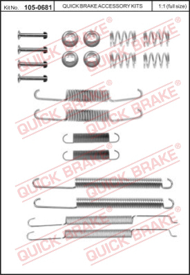 Комплектующие тормозной колодки QUICK BRAKE 105-0681