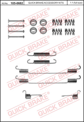 Комплектующие тормозной колодки QUICK BRAKE 105-0682