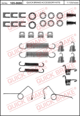 Комплектующие тормозной колодки QUICK BRAKE 105-0686