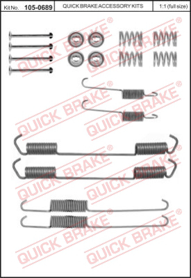 Комплектующие тормозной колодки QUICK BRAKE 105-0689