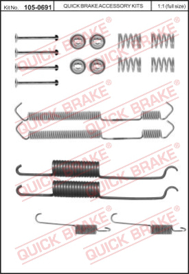 Комплектующие тормозной колодки QUICK BRAKE 105-0691