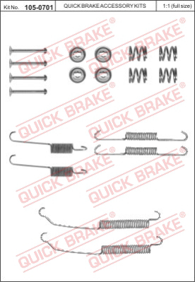 Комплектующие тормозной колодки QUICK BRAKE 105-0701