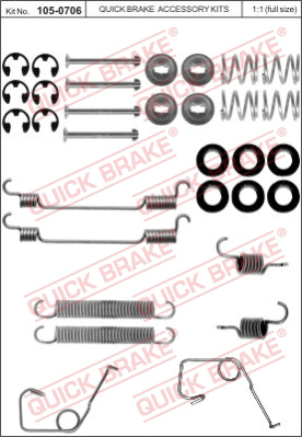 Комплектующие тормозной колодки QUICK BRAKE 105-0706