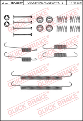 Комплектующие тормозной колодки QUICK BRAKE 105-0707