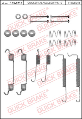 Комплектующие тормозной колодки QUICK BRAKE 105-0710