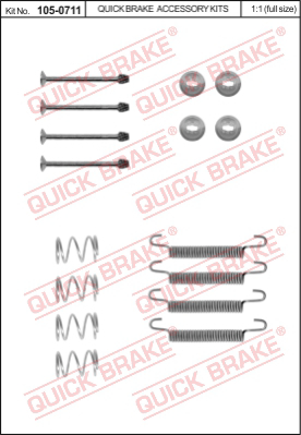 Комплектующие стояночной тормозной системы QUICK BRAKE 105-0711