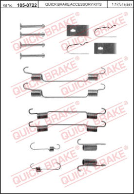 Комплектующие тормозной колодки QUICK BRAKE 105-0722
