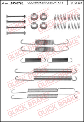 Комплектующие тормозной колодки QUICK BRAKE 105-0726