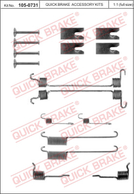 Комплектующие тормозной колодки QUICK BRAKE 105-0731