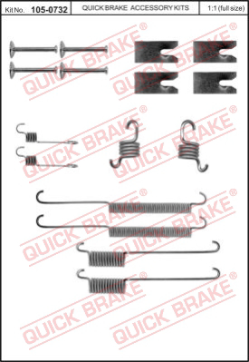 Комплектующие тормозной колодки QUICK BRAKE 105-0732
