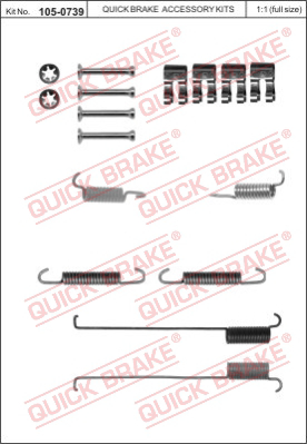 Комплектующие тормозной колодки QUICK BRAKE 105-0739