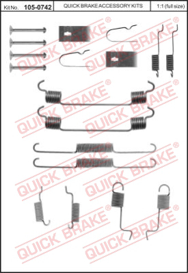 Комплектующие тормозной колодки QUICK BRAKE 105-0742
