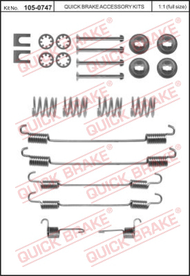 Комплектующие тормозной колодки QUICK BRAKE 105-0747
