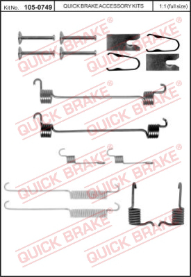 Комплектующие тормозной колодки QUICK BRAKE 105-0749