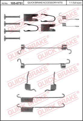 Комплектующие тормозной колодки QUICK BRAKE 105-0751