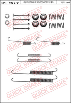 Комплектующие тормозной колодки QUICK BRAKE 105-0754