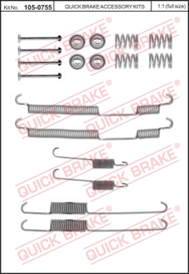 Комплектующие тормозной колодки QUICK BRAKE 105-0755