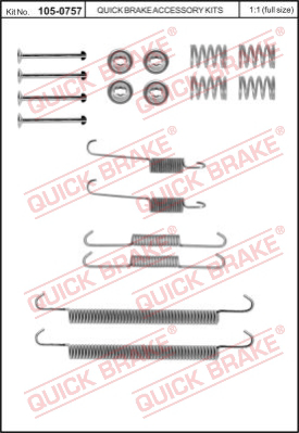 Комплектующие тормозной колодки QUICK BRAKE 105-0757