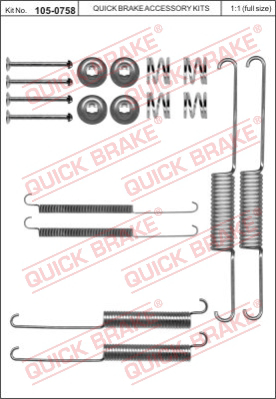Комплектующие тормозной колодки QUICK BRAKE 105-0758