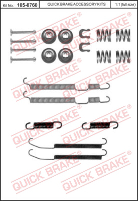 Комплектующие тормозной колодки QUICK BRAKE 105-0760
