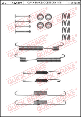 Комплектующие тормозной колодки QUICK BRAKE 105-0770