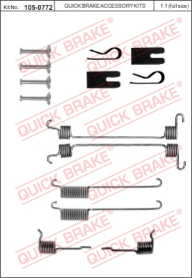 Комплектующие тормозной колодки QUICK BRAKE 105-0772