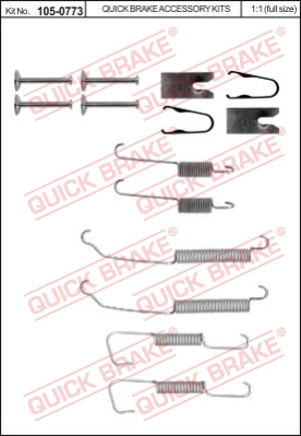 Комплектующие тормозной колодки QUICK BRAKE 105-0773