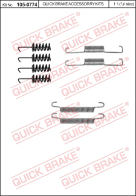 Комплектующие стояночной тормозной системы QUICK BRAKE 105-0774