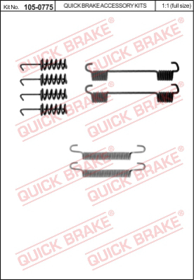 Комплектующие стояночной тормозной системы QUICK BRAKE 105-0775