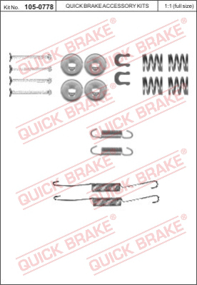 Комплектующие тормозной колодки QUICK BRAKE 105-0778