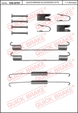 Комплектующие тормозной колодки QUICK BRAKE 105-0781