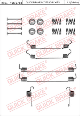 Комплектующие тормозной колодки QUICK BRAKE 105-0784