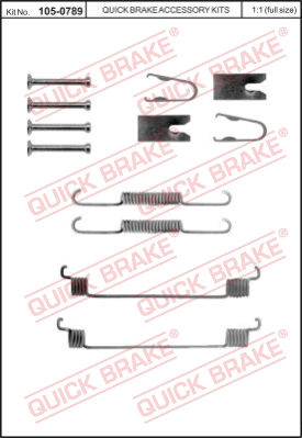 Комплектующие тормозной колодки QUICK BRAKE 105-0789