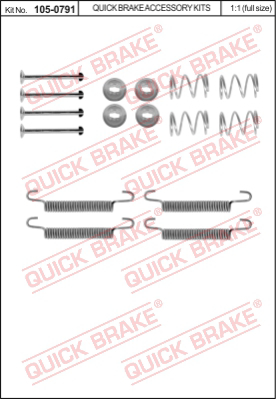 Комплектующие стояночной тормозной системы QUICK BRAKE 105-0791