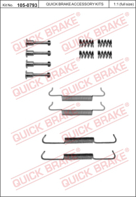 Комплектующие стояночной тормозной системы QUICK BRAKE 105-0793